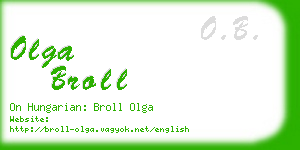 olga broll business card